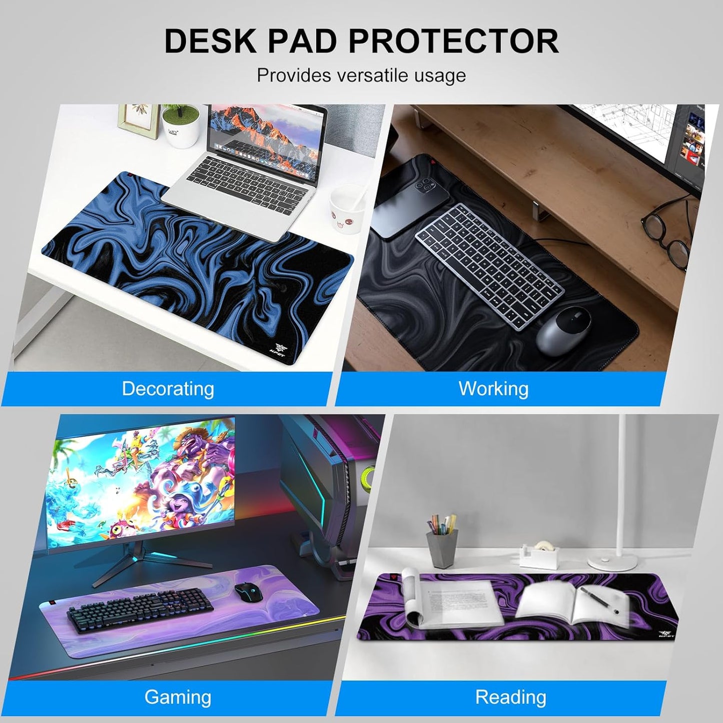MP02-SP XL Gaming Mouse Pad – RGB Backlit, Water-Resistant, Anti-Slip Base