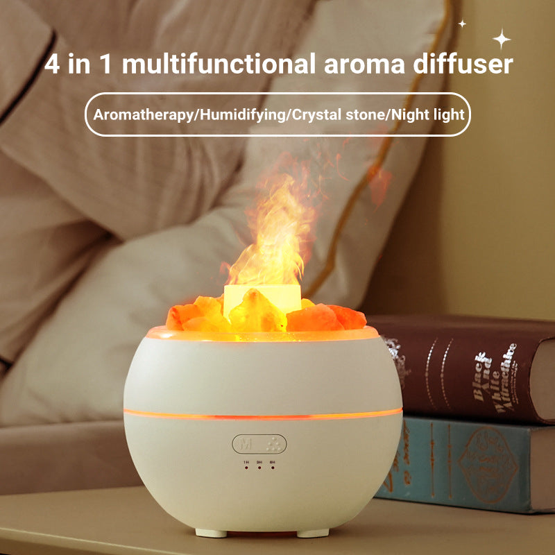 Salt Stone Simulation Flame Aromatherapy Machine - clickit2shipit