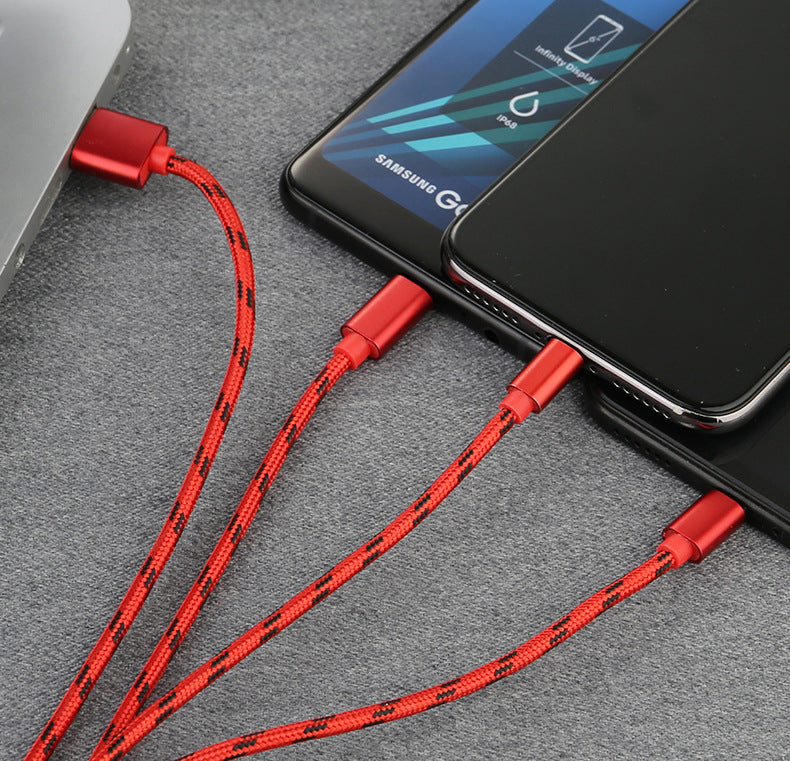 Three-in-one Mobile Phone Charging Cable - clickit2shipit