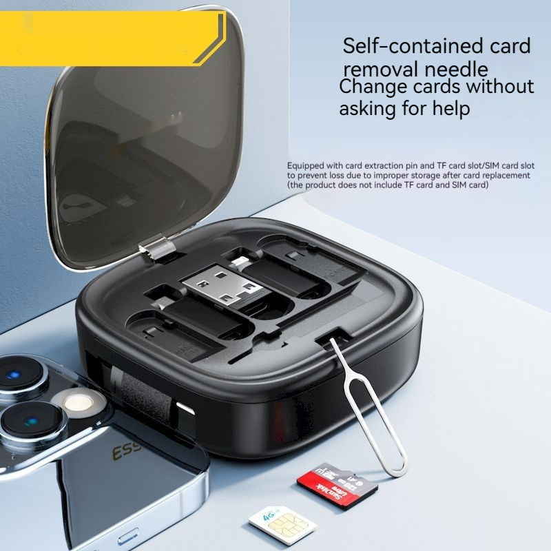 Data Cable Flexible Wire Storage 60W Fast Charging Multi-function Mobile Phone Charging Interface Box - clickit2shipit