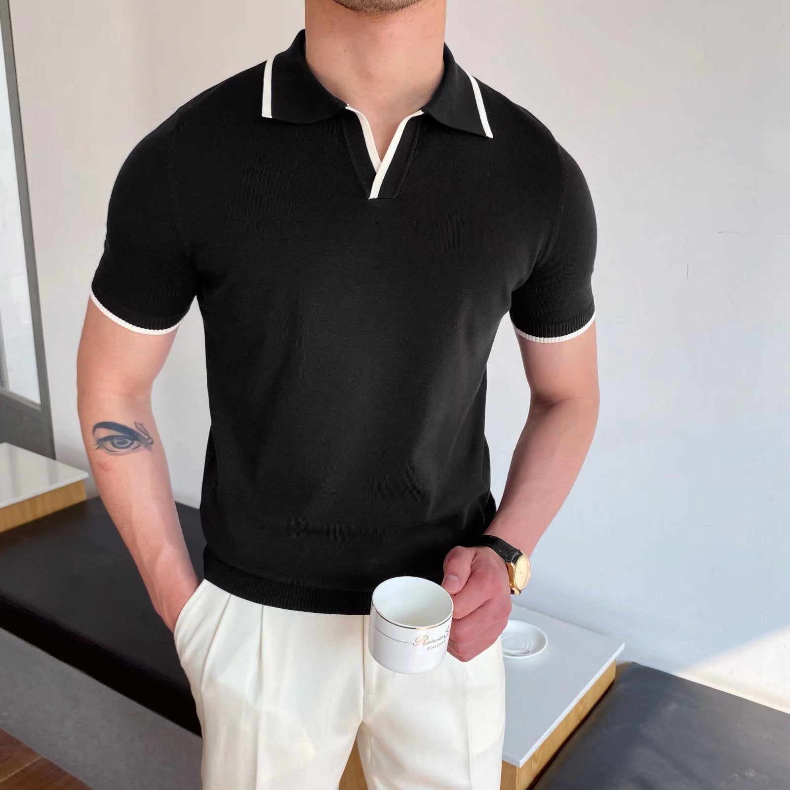 Casual Polo Collar Polo Shirt For Men - clickit2shipit