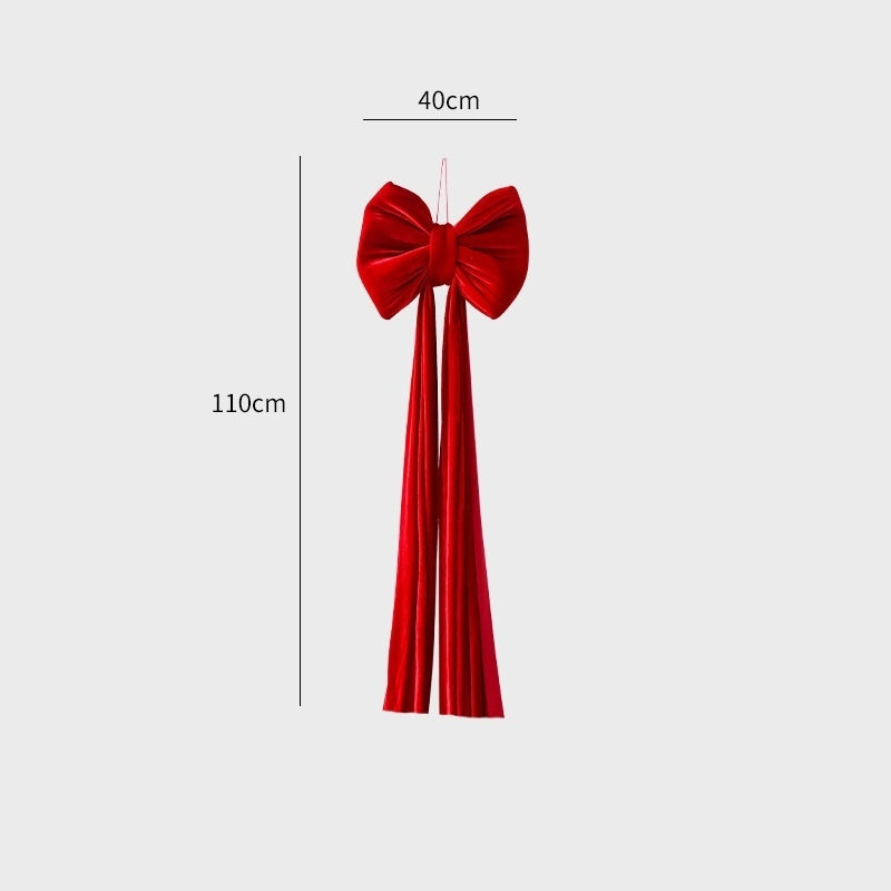 Christmas Decoration Velvet Large Bow Decoration - clickit2shipit