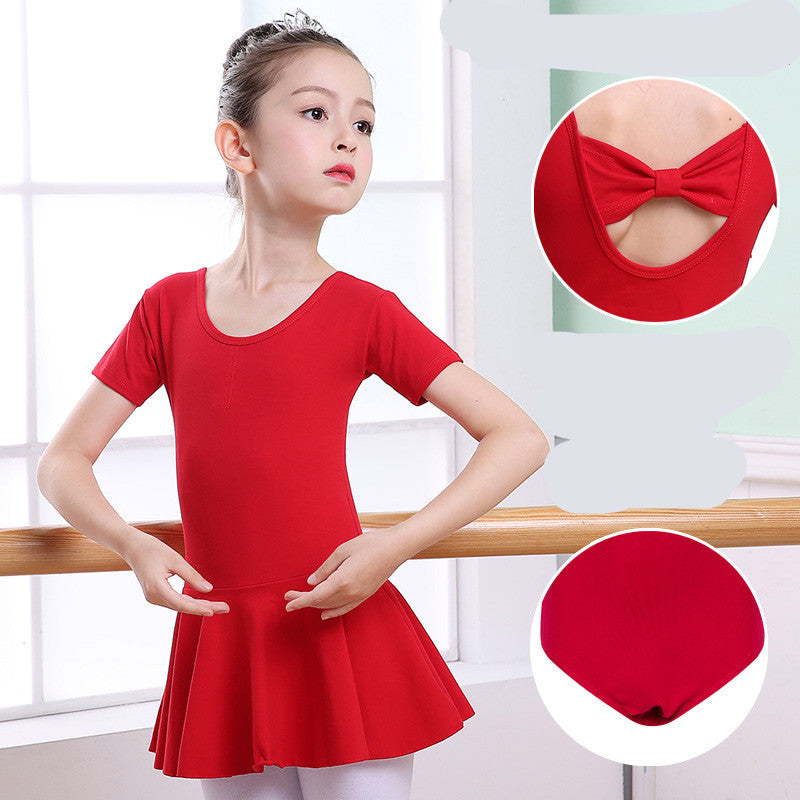 Children's Dance Clothes, Girls' Practice Clothes, Girls Short-sleeved Tutu - clickit2shipit