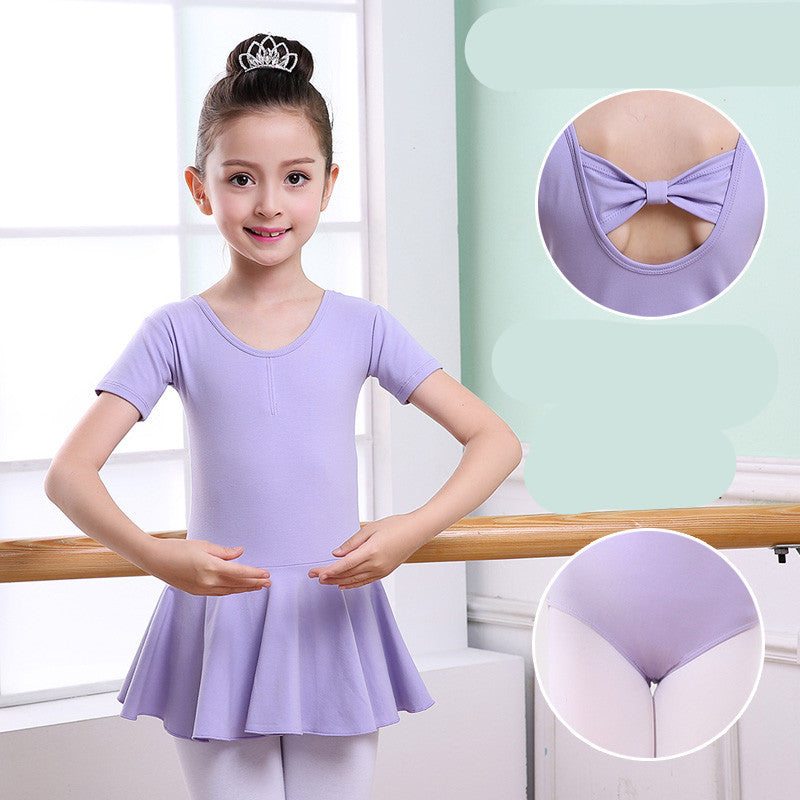 Children's Dance Clothes, Girls' Practice Clothes, Girls Short-sleeved Tutu - clickit2shipit