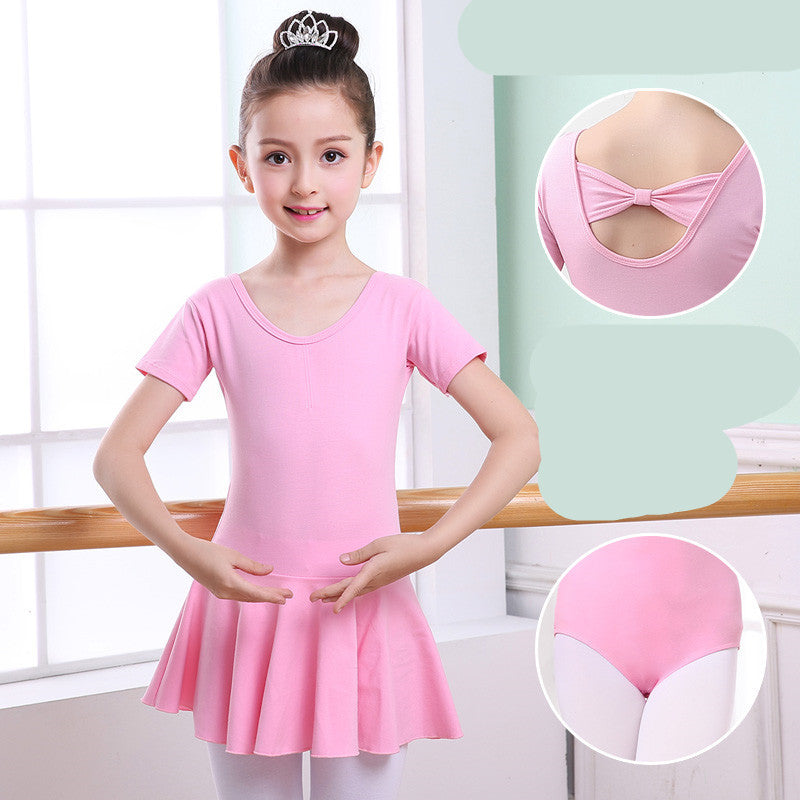 Children's Dance Clothes, Girls' Practice Clothes, Girls Short-sleeved Tutu - clickit2shipit