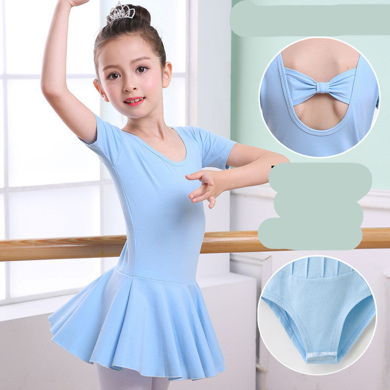Children's Dance Clothes, Girls' Practice Clothes, Girls Short-sleeved Tutu - clickit2shipit
