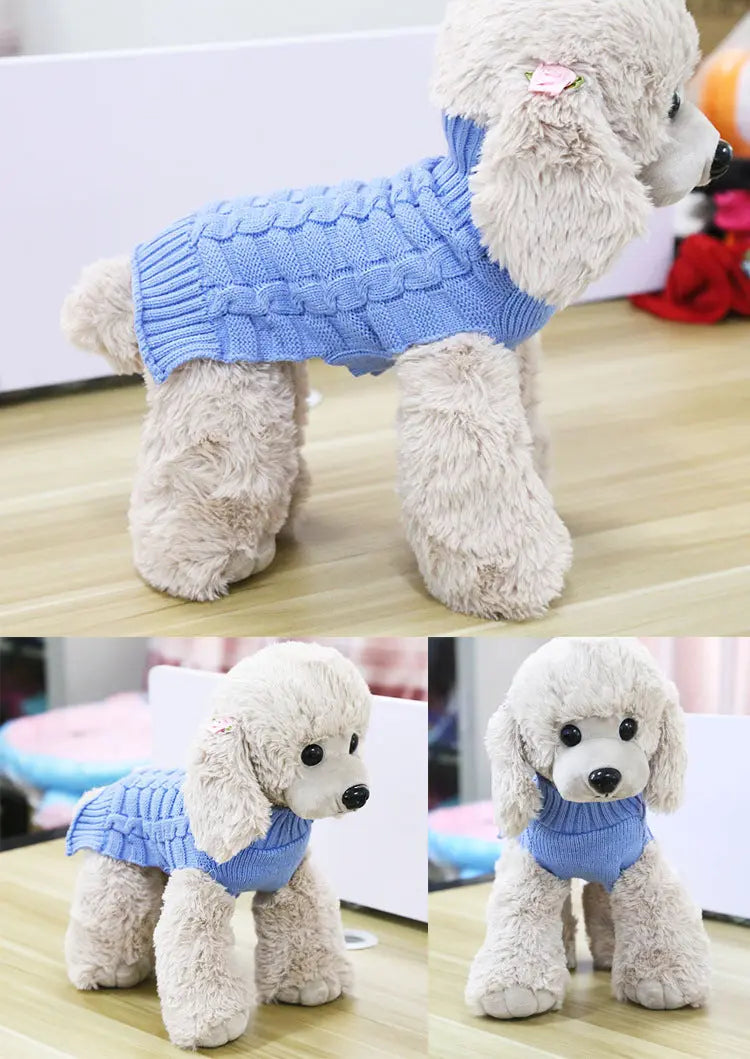 Cashmere Twisted Rope Pet Sweater, Dog Clothes, Pet Products - clickit2shipit