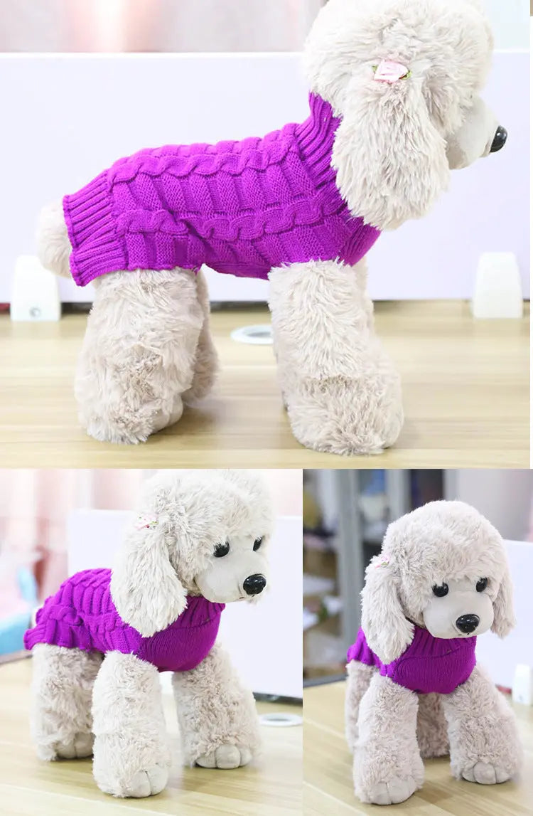 Cashmere Twisted Rope Pet Sweater, Dog Clothes, Pet Products - clickit2shipit