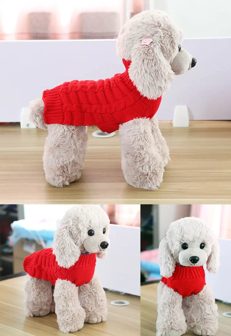 Cashmere Twisted Rope Pet Sweater, Dog Clothes, Pet Products - clickit2shipit