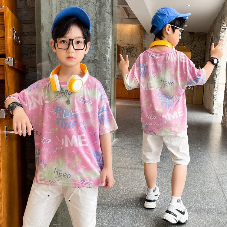 Summer Big Boy Handsome Tops, Children's Summer Clothes, Thin Style, Western Style - clickit2shipit