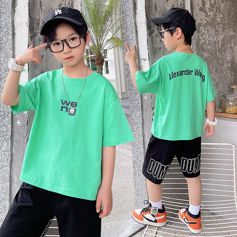 Summer Big Boy Handsome Tops, Children's Summer Clothes, Thin Style, Western Style - clickit2shipit