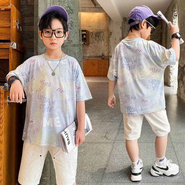 Summer Big Boy Handsome Tops, Children's Summer Clothes, Thin Style, Western Style - clickit2shipit