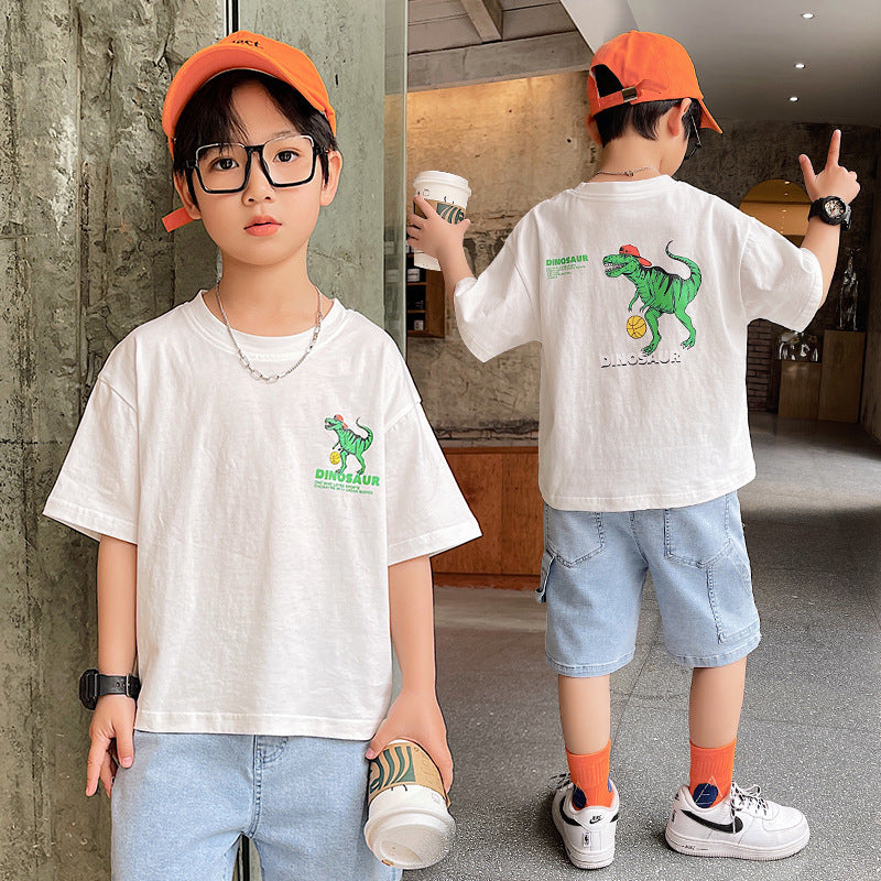 Summer Big Boy Handsome Tops, Children's Summer Clothes, Thin Style, Western Style - clickit2shipit