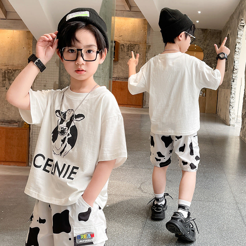 Summer Big Boy Handsome Tops, Children's Summer Clothes, Thin Style, Western Style - clickit2shipit