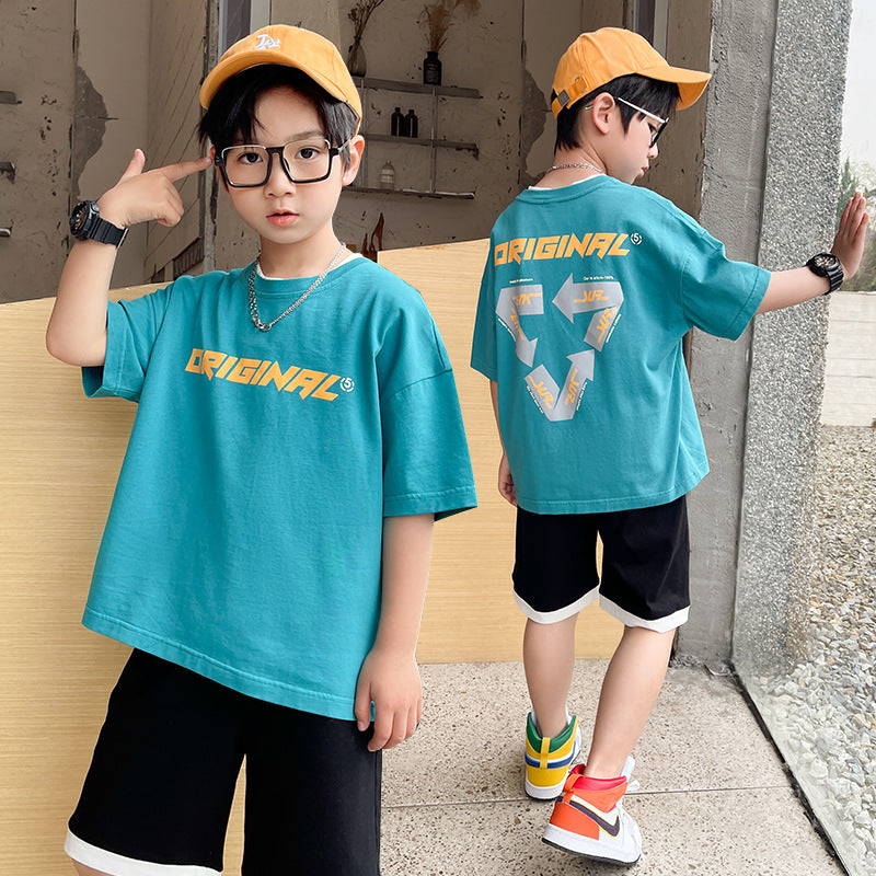 Summer Big Boy Handsome Tops, Children's Summer Clothes, Thin Style, Western Style - clickit2shipit