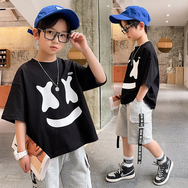 Summer Big Boy Handsome Tops, Children's Summer Clothes, Thin Style, Western Style - clickit2shipit