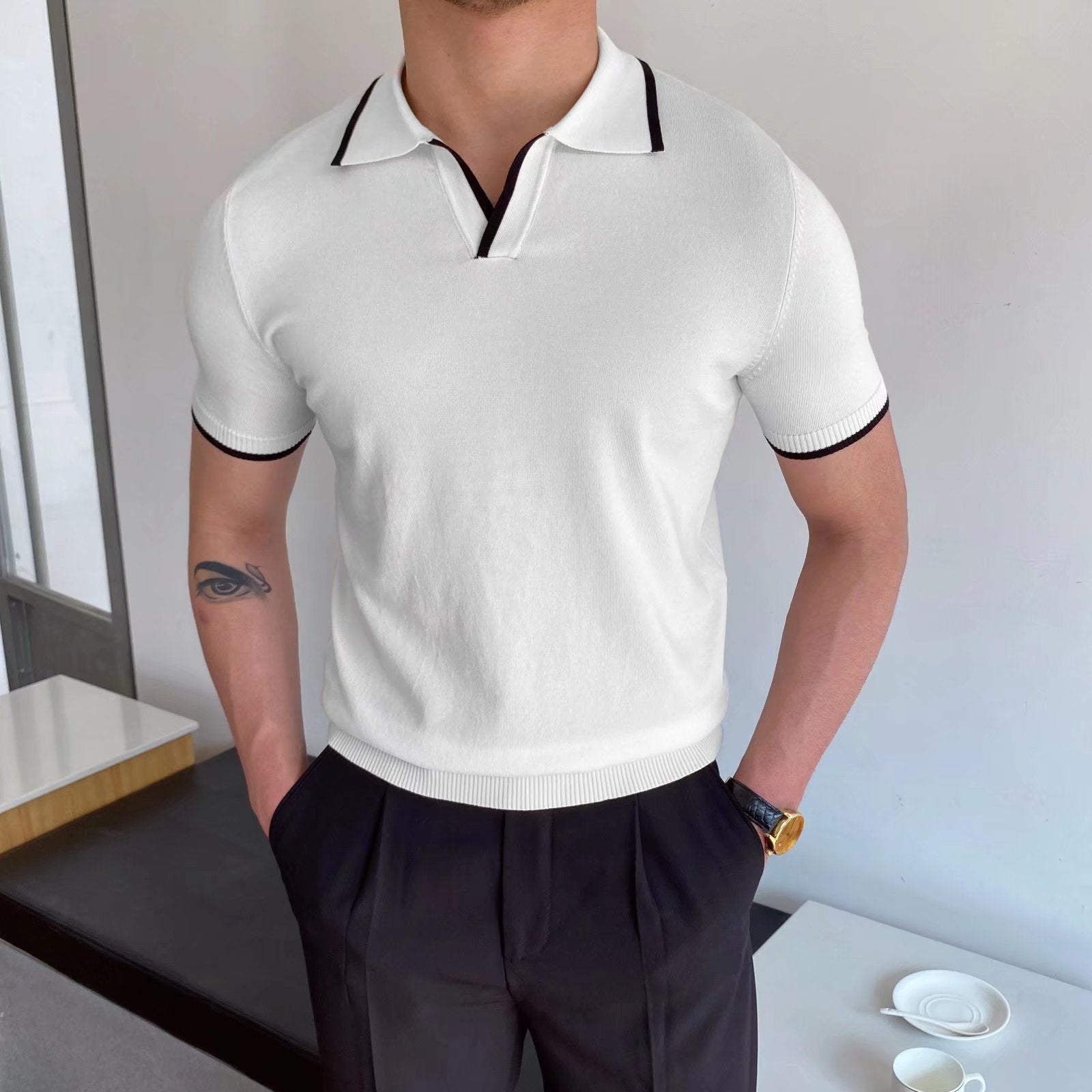 Casual Polo Collar Polo Shirt For Men - clickit2shipit