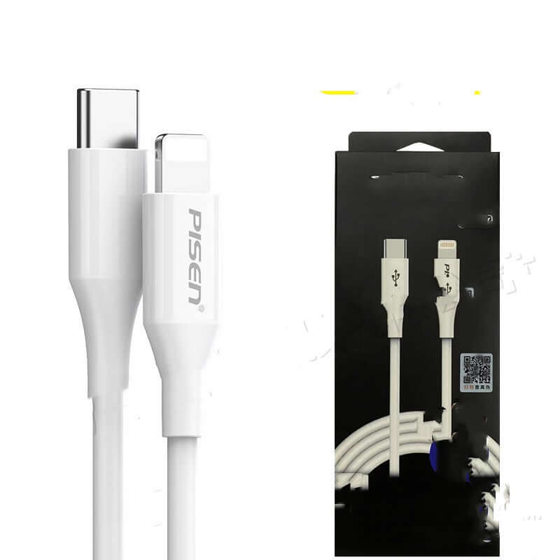 White Fast Charger Cable Single Line - clickit2shipit