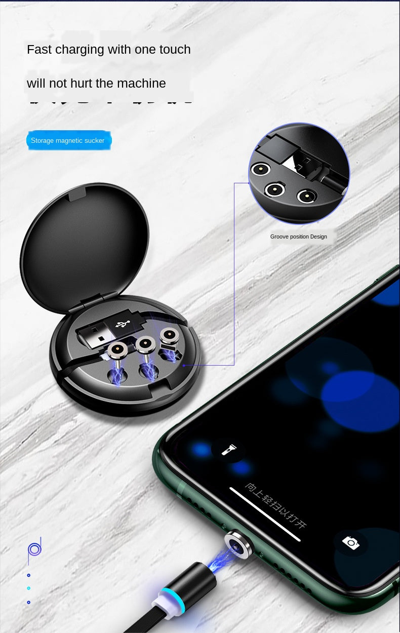 Magnetic Sucker 3-in-1 Data Cable - clickit2shipit