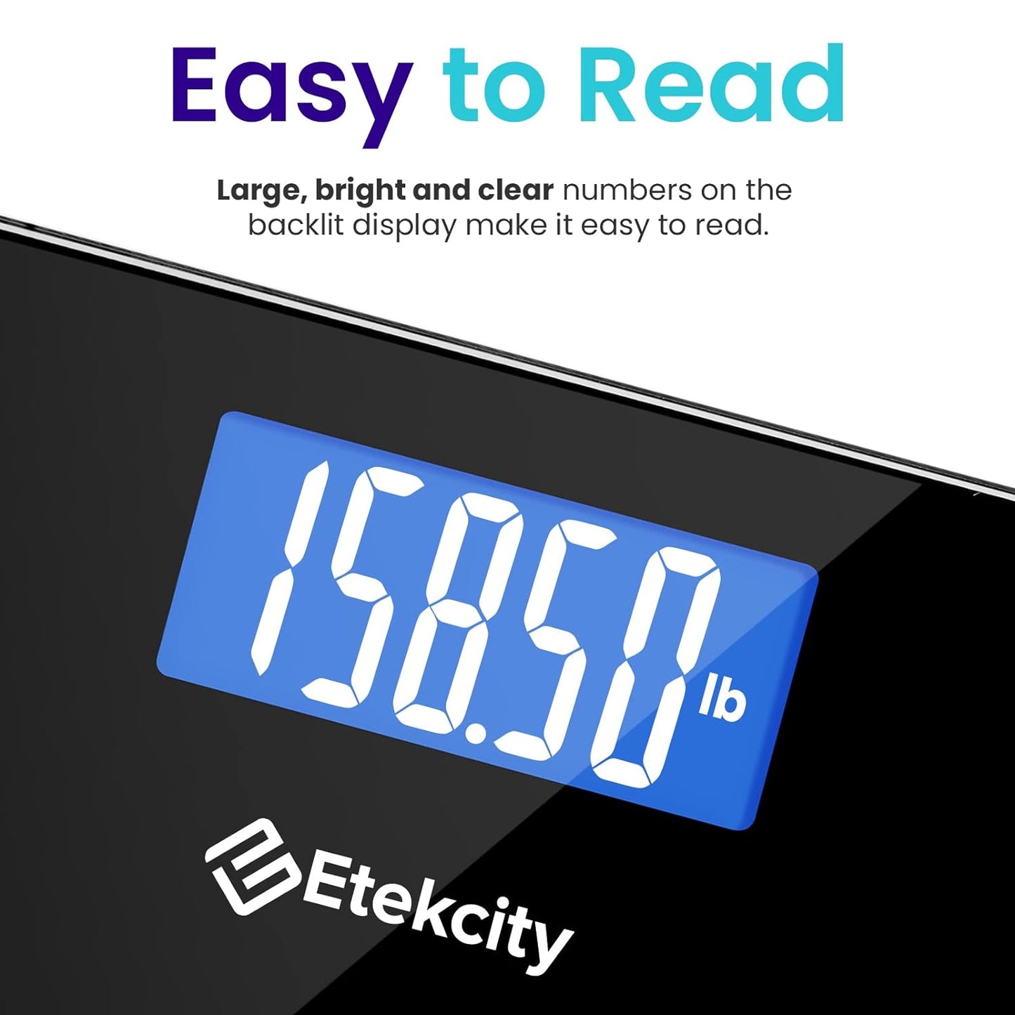 Digital Bathroom Scale – High Accuracy, LCD Display, 400 lbs Capacity, Tempered Glass