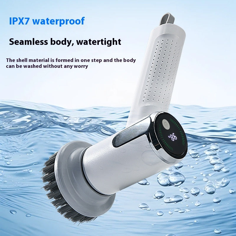 multifunctional electric cleaning brush with waterproof design and seamless body for easy cleaning