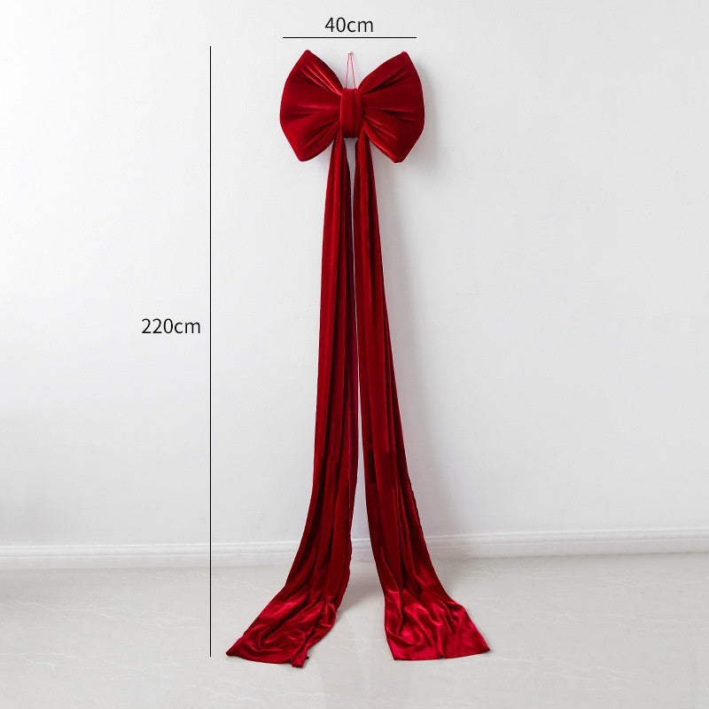 Christmas Decoration Velvet Large Bow Decoration - clickit2shipit