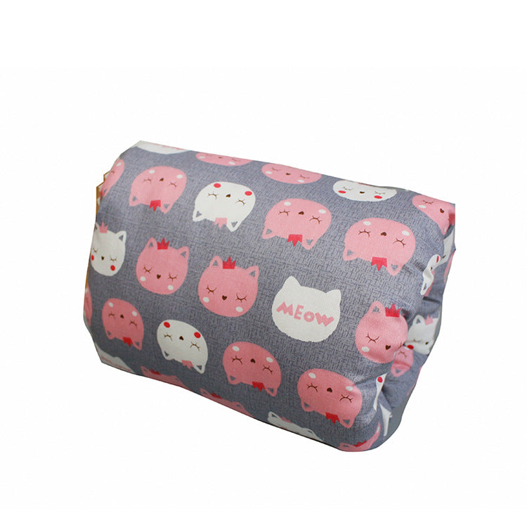 Adjustable Baby Cotton Nursing Arm Pillow Breastfeeding Washable Baby Infant Nursing Breastfeeding Pillow Cushion Arm Pad with cute cat design.