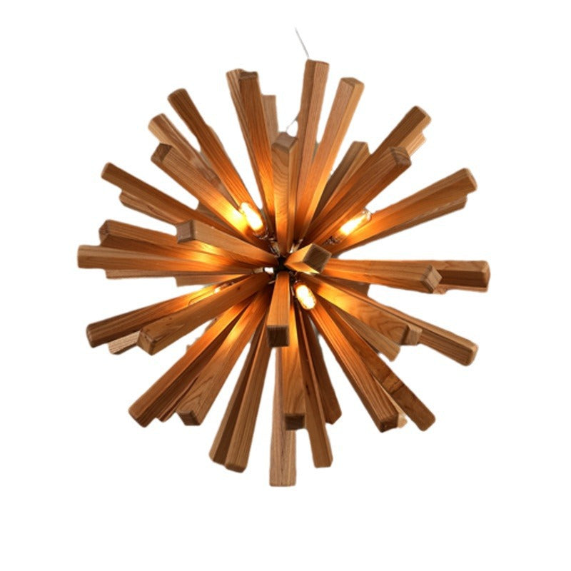 Creative Personality Chandelier Nordic Solid Wood Art Bedroom Lamps Shop Shop Barber Shop Study And Restaurant - clickit2shipit