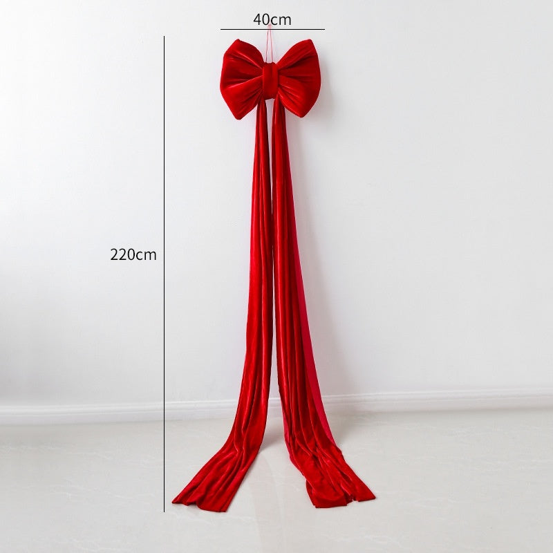 Christmas Decoration Velvet Large Bow Decoration - clickit2shipit