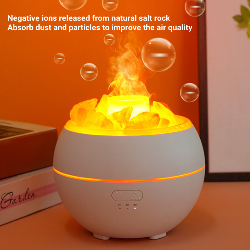 Salt Stone Simulation Flame Aromatherapy Machine - clickit2shipit
