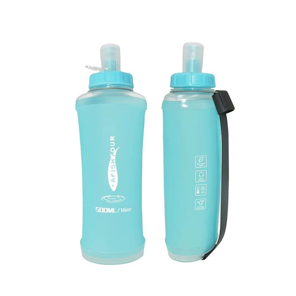 Expandable Sports Water Bottle – Flexible, Reusable Squeeze Bottle with Nozzle