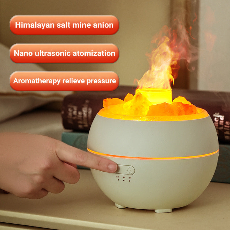 Salt Stone Simulation Flame Aromatherapy Machine - clickit2shipit