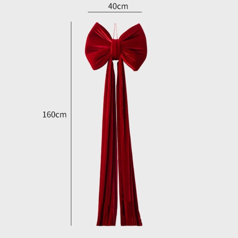 Christmas Decoration Velvet Large Bow Decoration - clickit2shipit