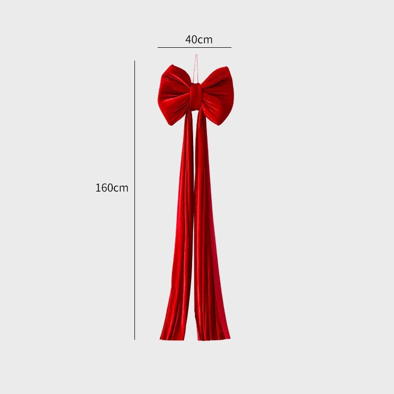 Christmas Decoration Velvet Large Bow Decoration - clickit2shipit