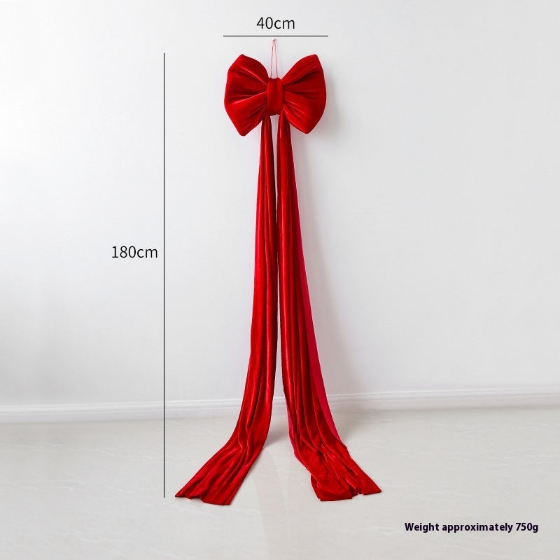 Christmas Decoration Velvet Large Bow Decoration - clickit2shipit