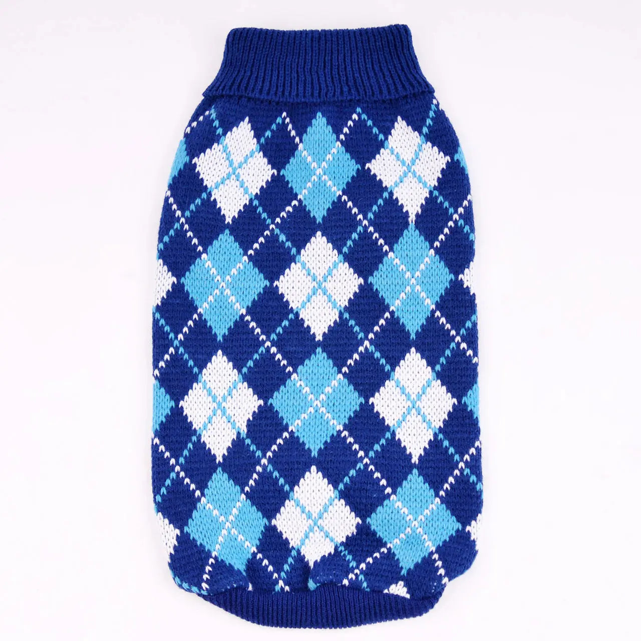 Fashion Pet Geometric Diamond Plaid Sweater - clickit2shipit