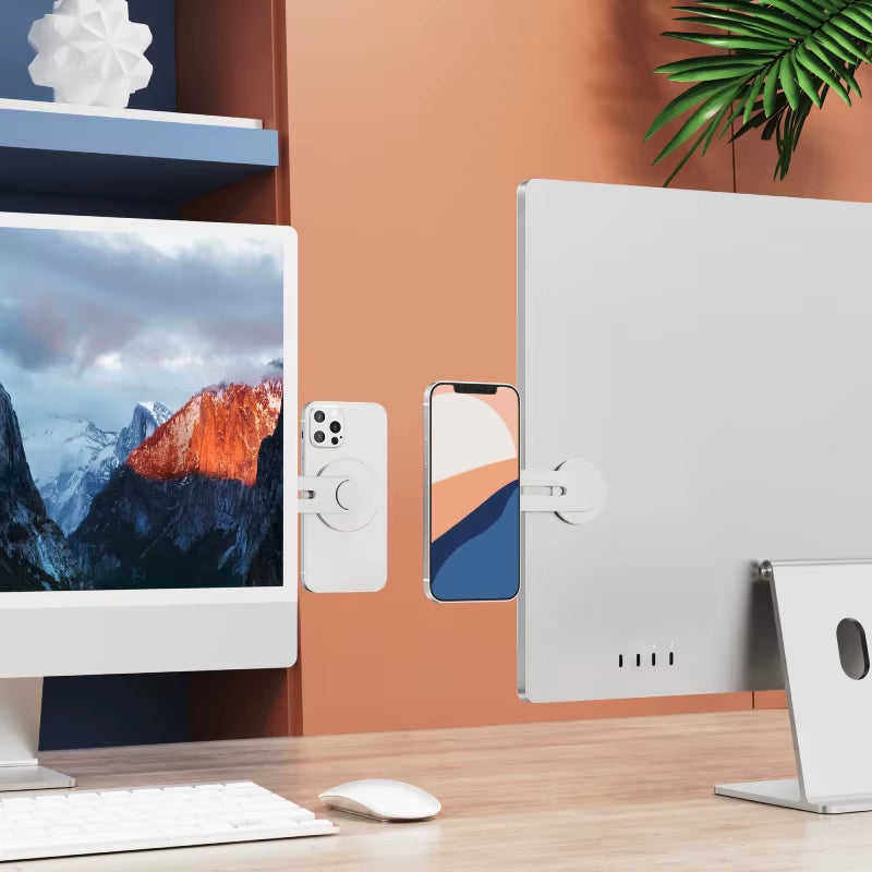 Magnetic Phone Holder for MagSafe – Side Mount Stand for iPhone 14/13/12 & Tesla Monitors