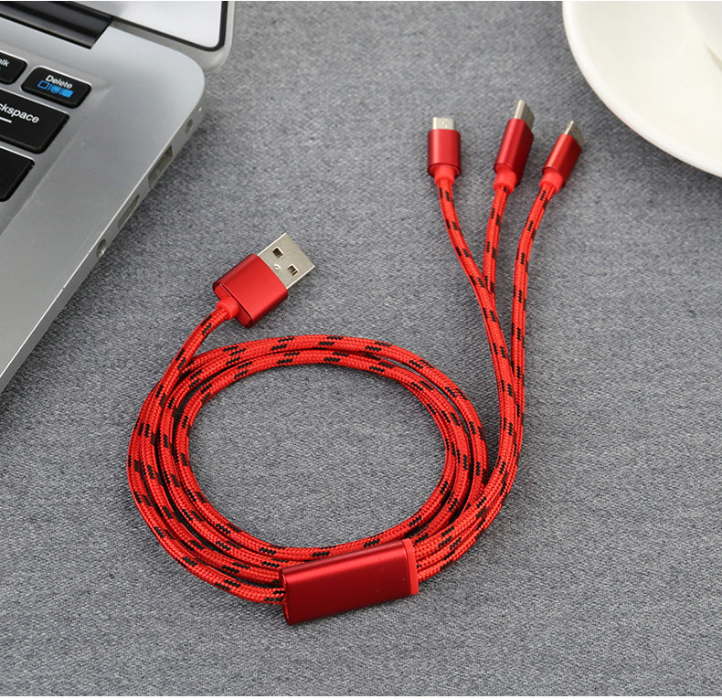Three-in-one Mobile Phone Charging Cable - clickit2shipit