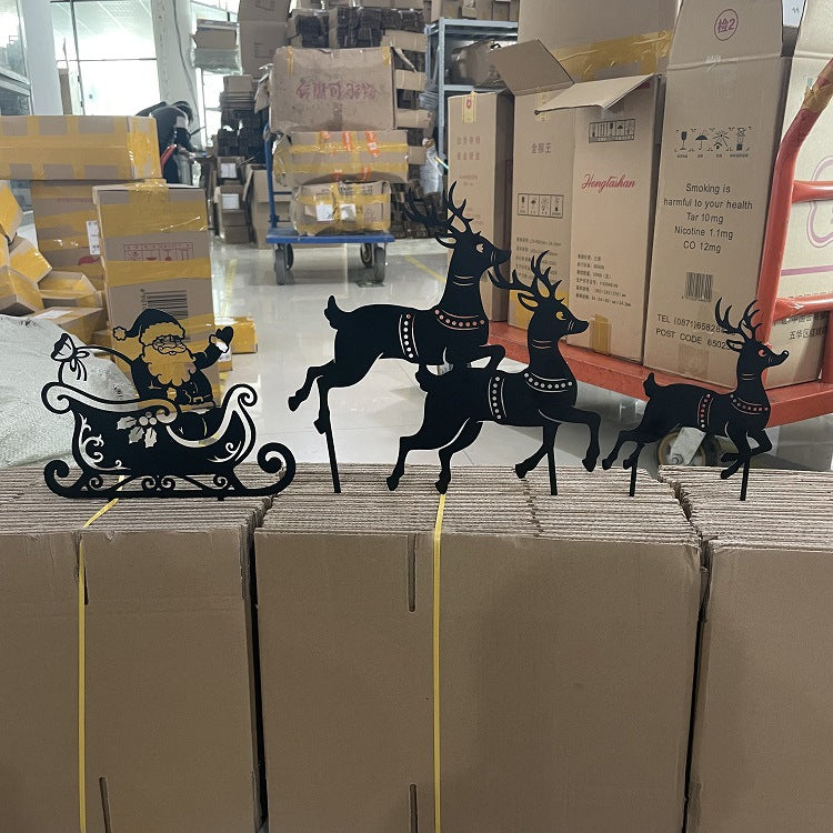 Outdoor Decoration Metal Silhouette Art In Outdoor Garden Decoration - clickit2shipit