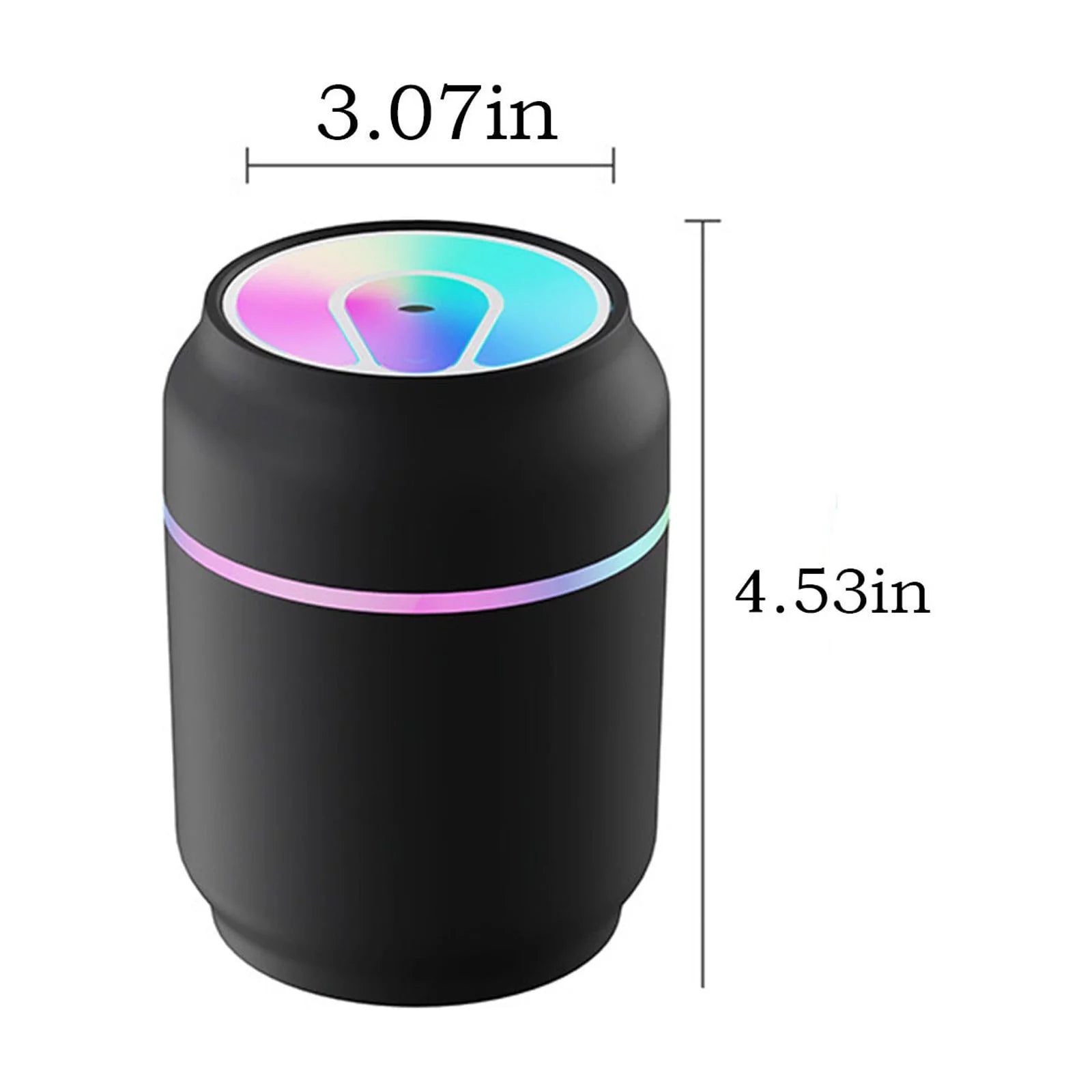 Mini USB Aromatherapy Humidifier – 2-Speed Cool Mist with LED Light for Car, Office & Home