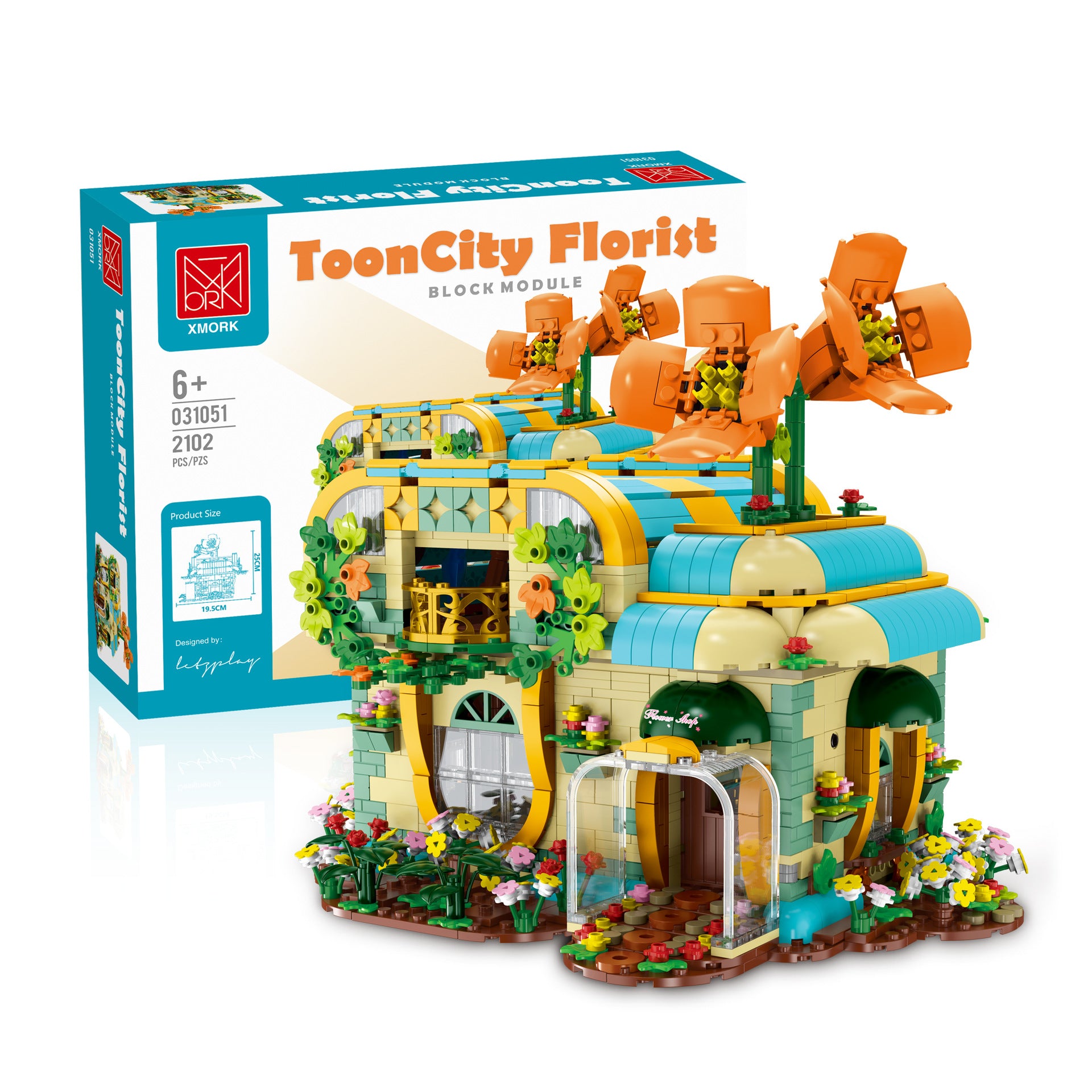 Flower Shop Fruit Shop Love Villa Small Particle Children Patchwork Building Blocks Toy Model - clickit2shipit