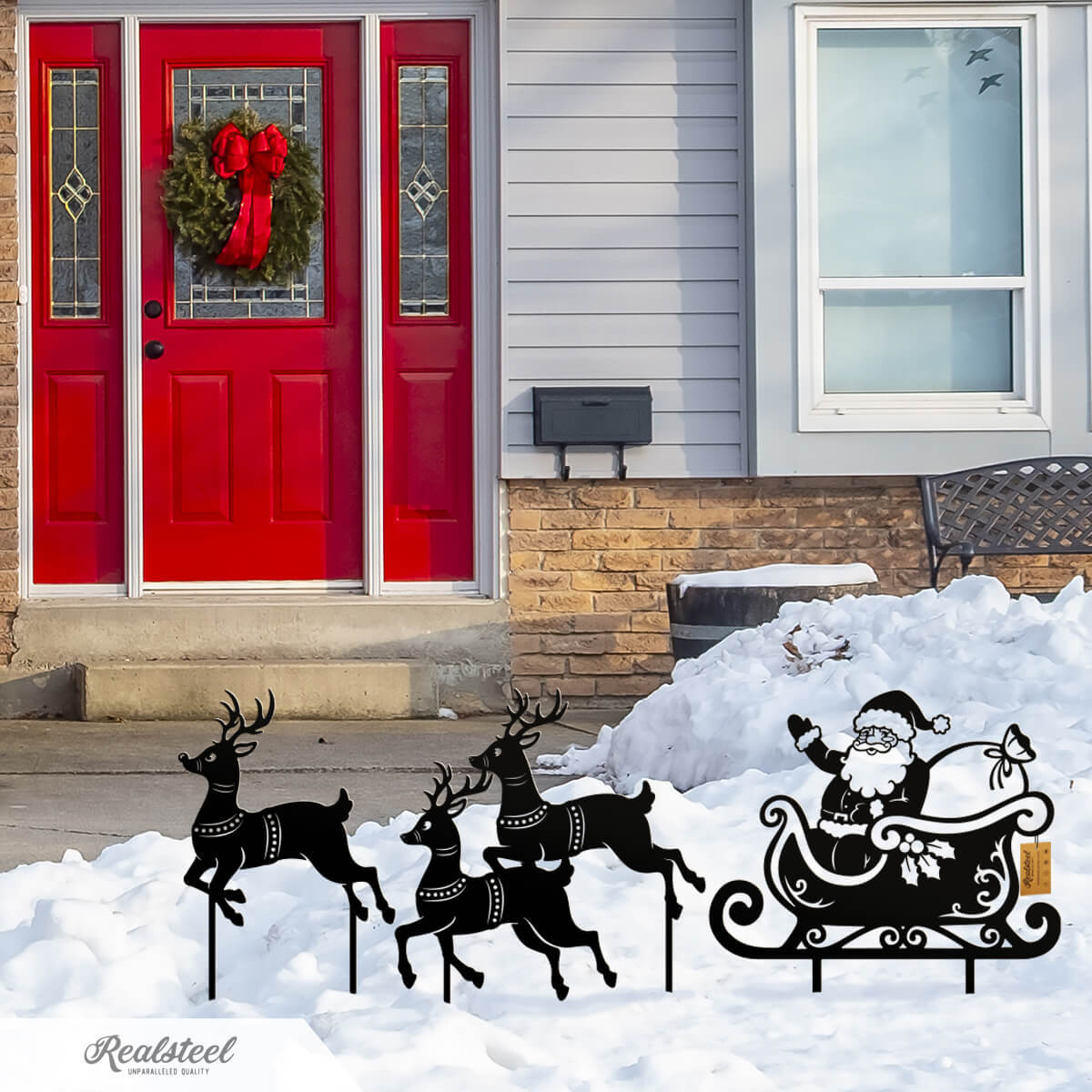 Outdoor Decoration Metal Silhouette Art In Outdoor Garden Decoration - clickit2shipit