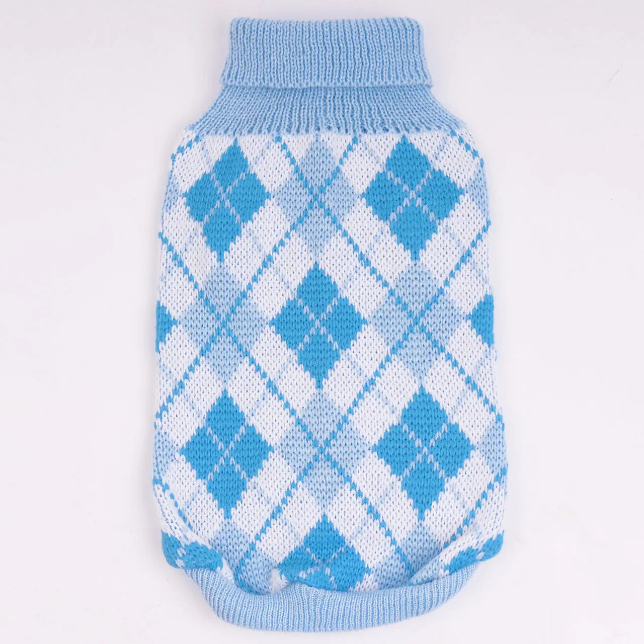Fashion Pet Geometric Diamond Plaid Sweater - clickit2shipit
