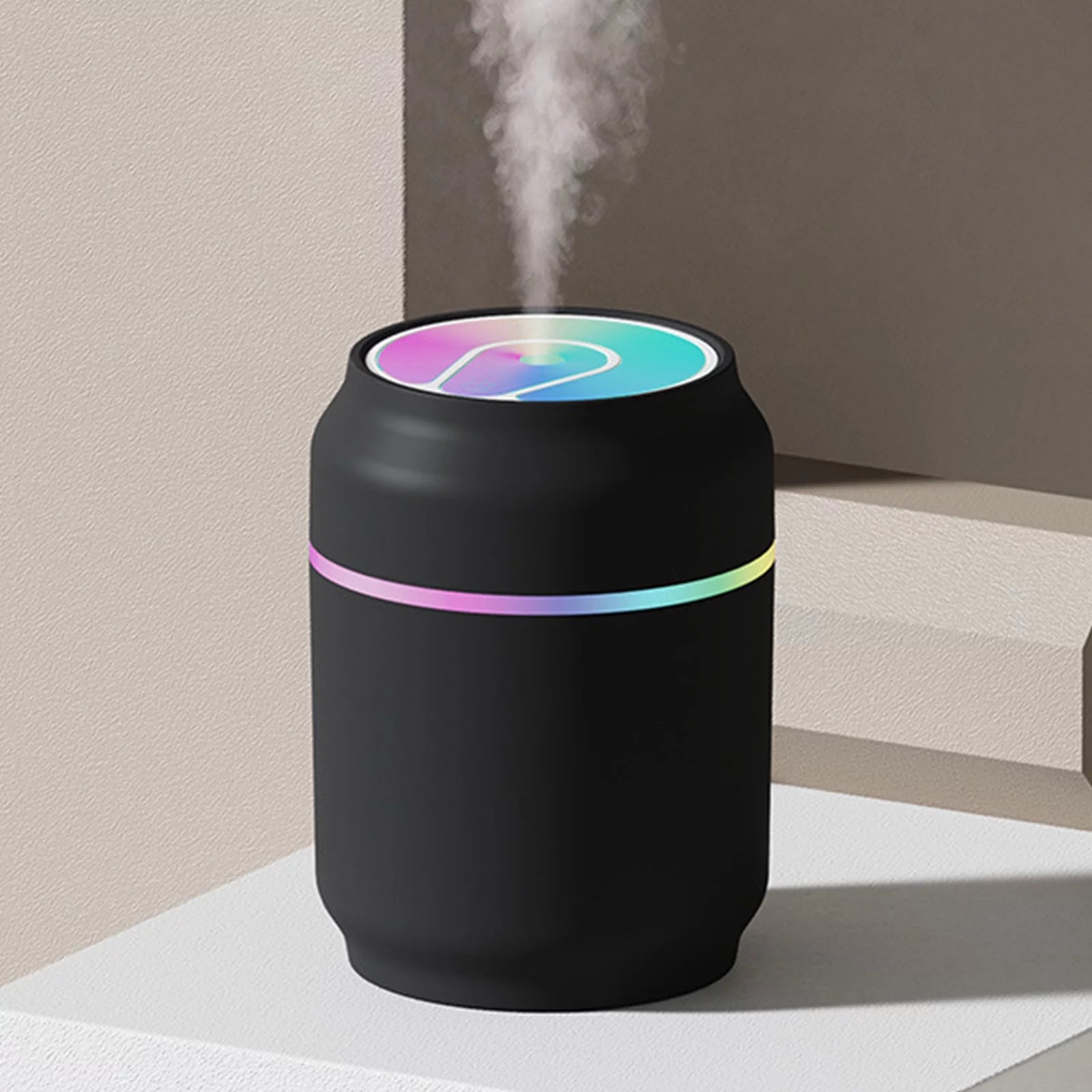 Mini USB Aromatherapy Humidifier – 2-Speed Cool Mist with LED Light for Car, Office & Home