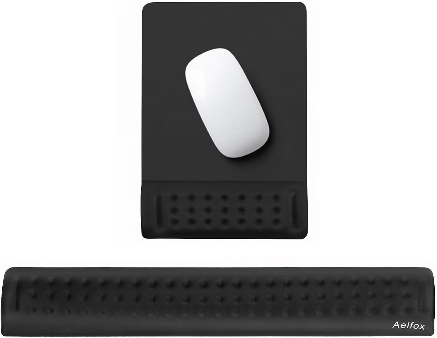 Keyboard & Mouse Wrist Rest Set – Memory Foam Support for Desk, Office, or Home (Black)