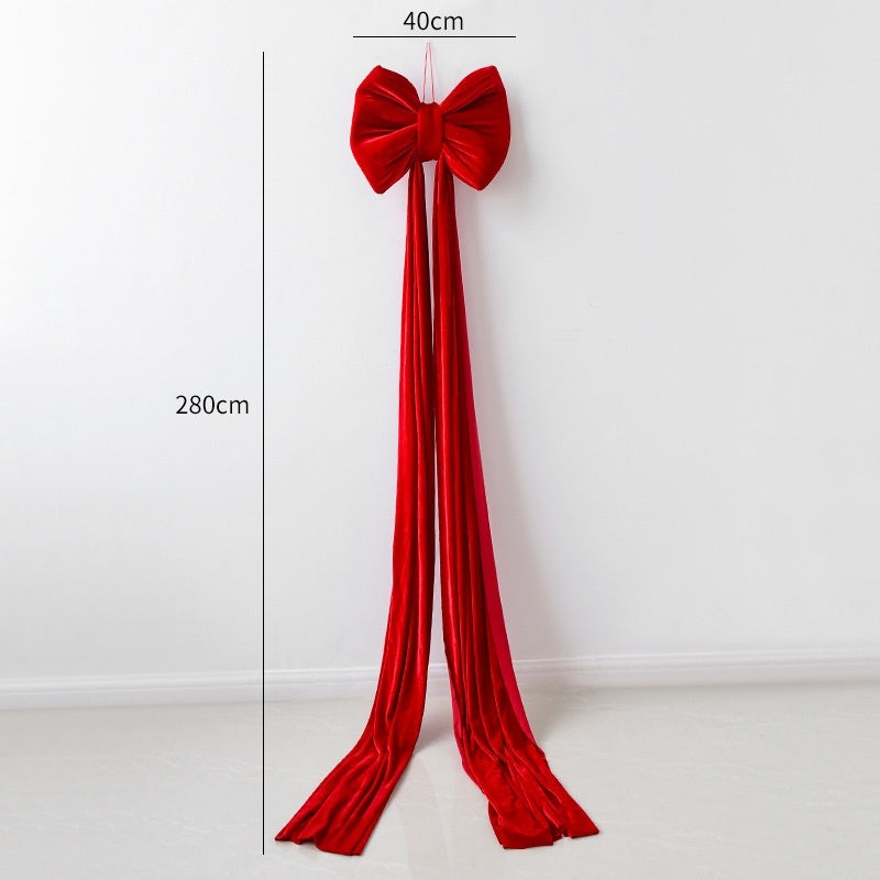 Christmas Decoration Velvet Large Bow Decoration - clickit2shipit
