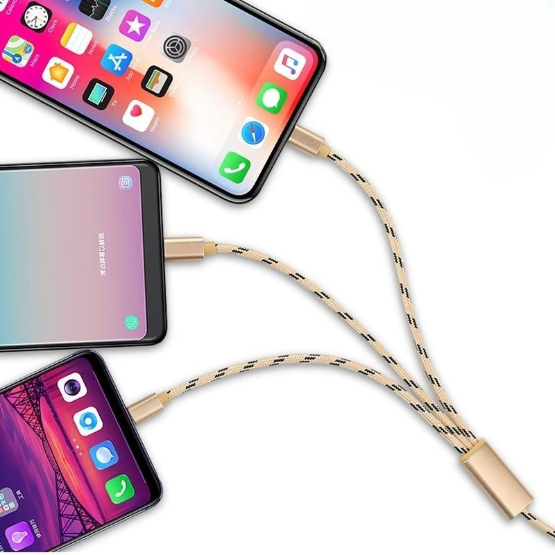 Three-in-one Mobile Phone Charging Cable - clickit2shipit