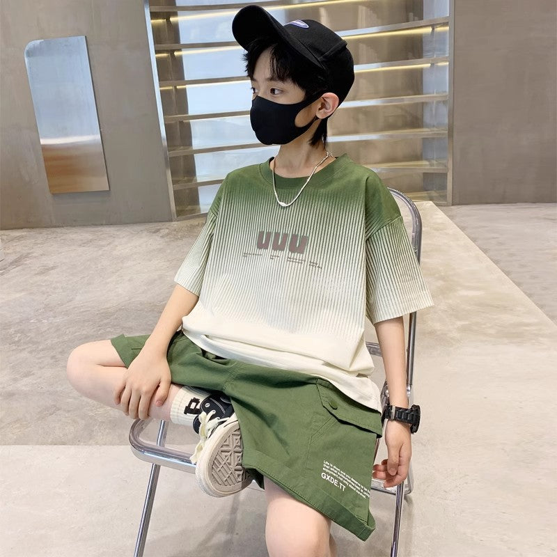 Boy's Trendy Handsome Short Sleeve