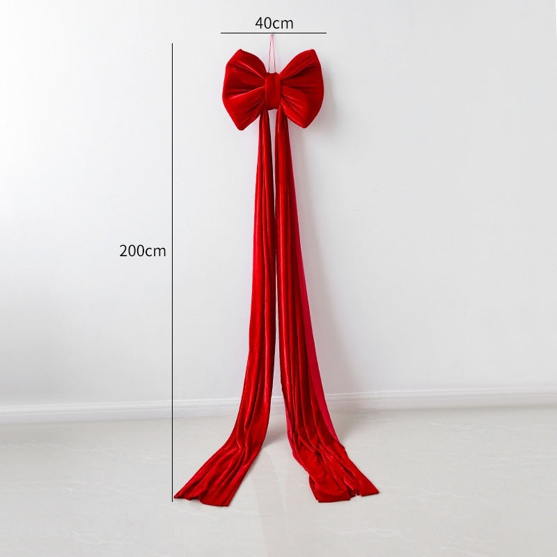 Christmas Decoration Velvet Large Bow Decoration - clickit2shipit
