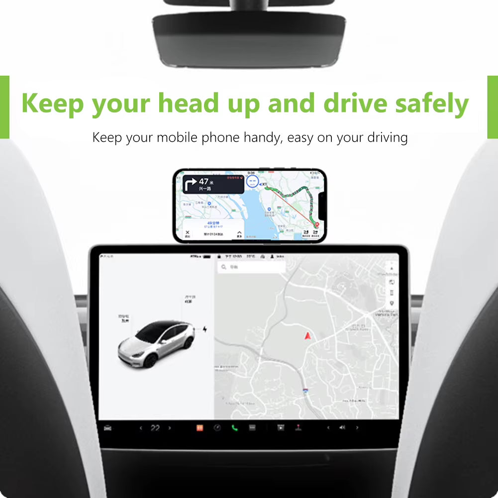 Magnetic Phone Holder for MagSafe – Side Mount Stand for iPhone 14/13/12 & Tesla Monitors